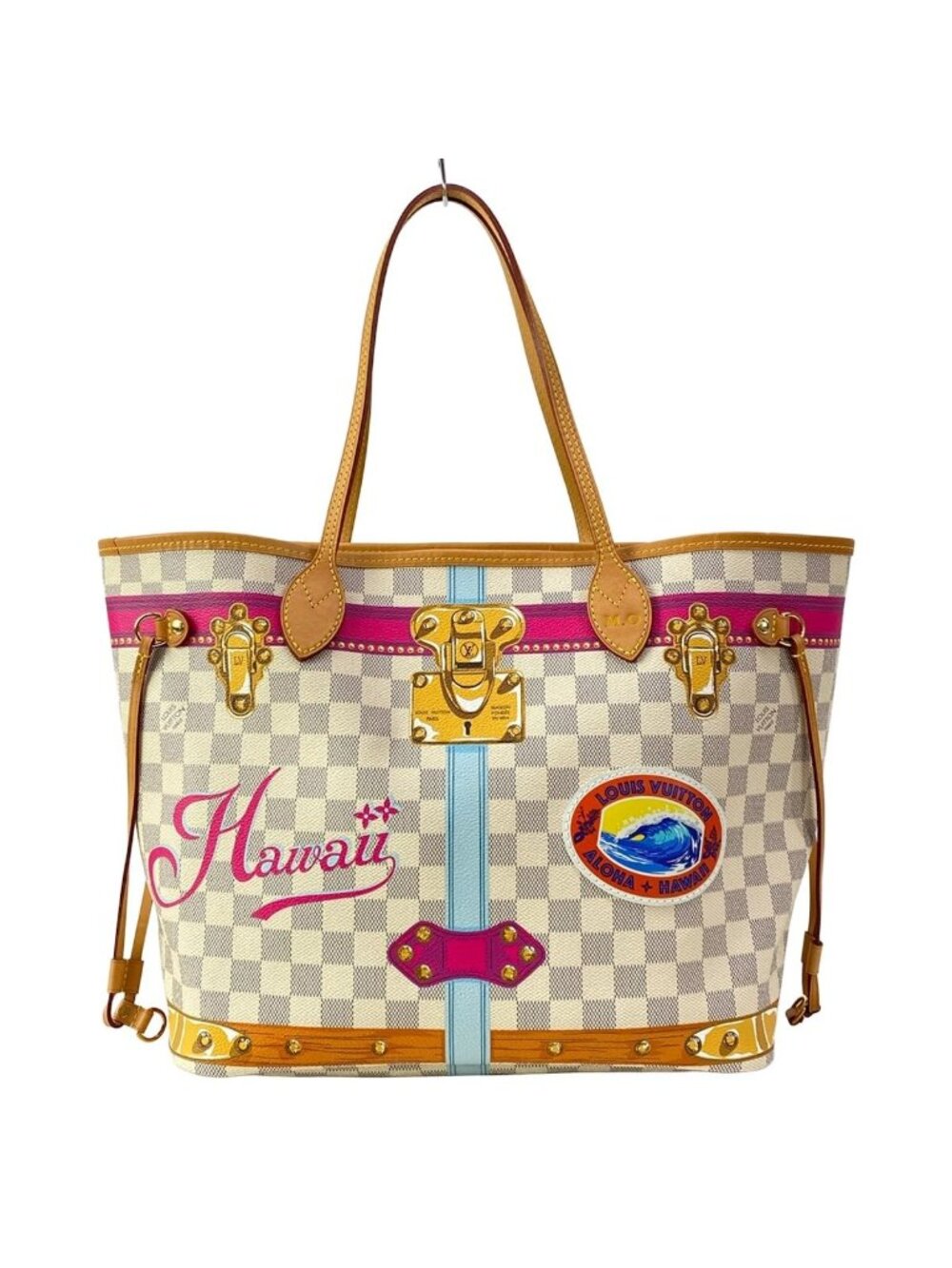 Louis Vuitton Tote Bag Summer Trunk Neverfull MM Azur
